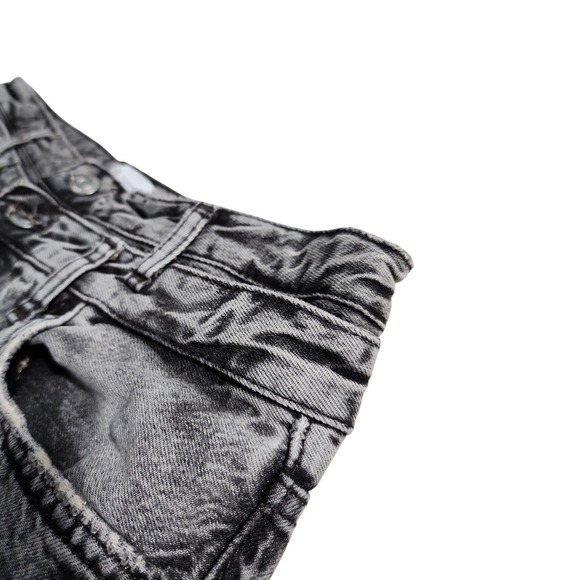 ZARA Wide Leg Acid Wash Denim Jeans Women's Sz 6 Black Grey y2k retro inspired - Picture 7 of 9